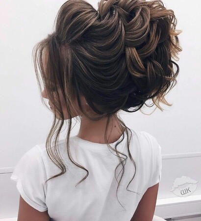 woman, hairstyle and Prom
