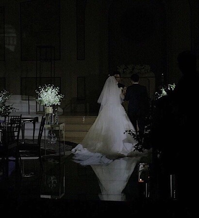 night, bride and dark