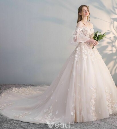 bridal gown, 2017 and champagne