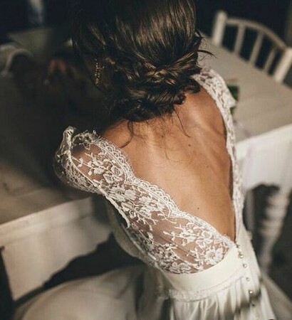 wedding dress, brunette and bride