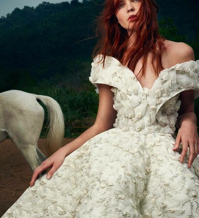 wedding dress, dress and high fashion