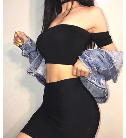 black, outfit and style