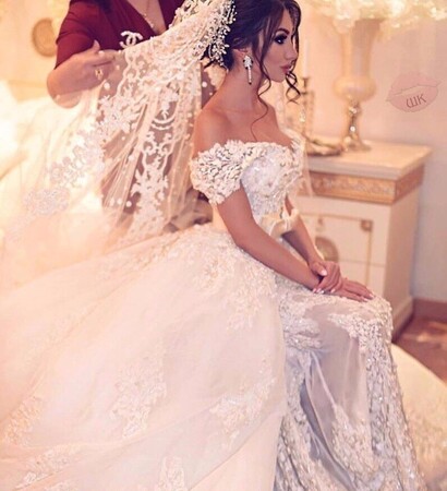 bride, wedding dress and dress