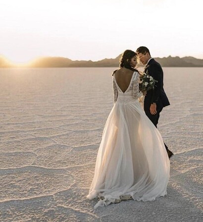 bride, couple and style