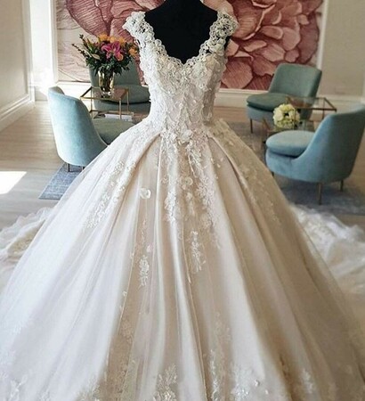 dress, wedding dress and white dress