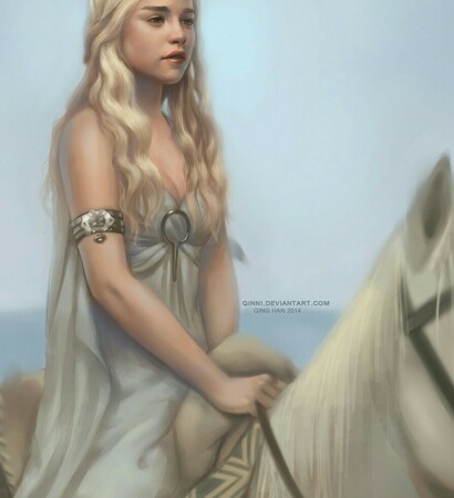 house targaryen, silver horse and daenerys targaryen
