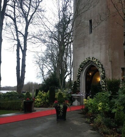 castle, flowers and luxury