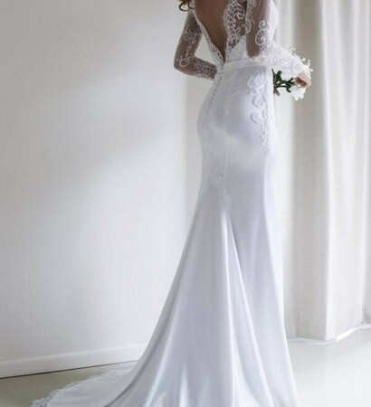 wedding dress, lace wedding dress and mermaid wedding dress
