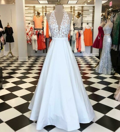 Prom, prom dress and white