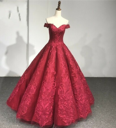 burgundy wedding, wedding dress and dress
