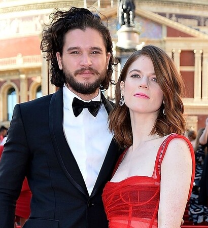 game of thrones, couple and rose leslie