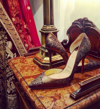 pumps, sabyasachi and christian louboutin