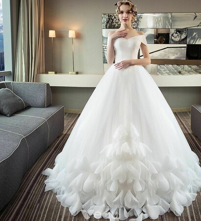 ivory wedding dress, 2018 and bridal