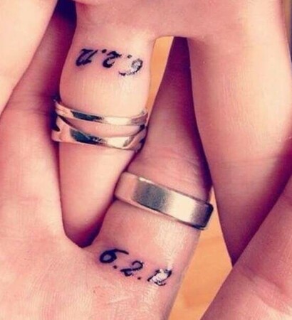 date tattoo, couple and love