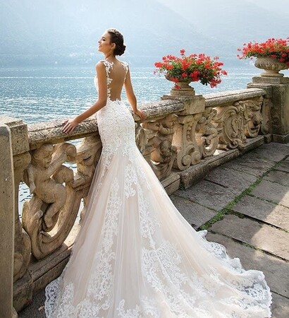 woman, dress and long