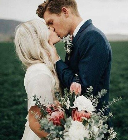 mountainside, dress and kiss