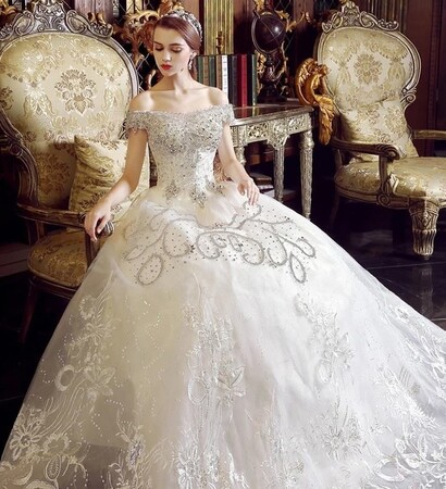 bride, fashion and gown
