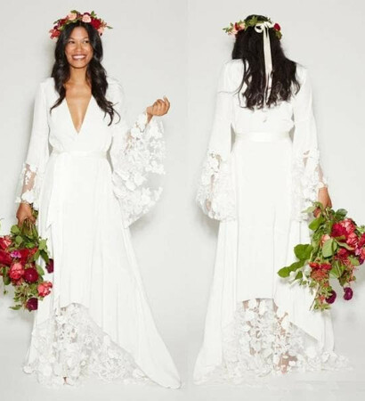 hippie wedding dress, bridal dress and bridal gown