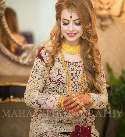 make up, dulhan and hair