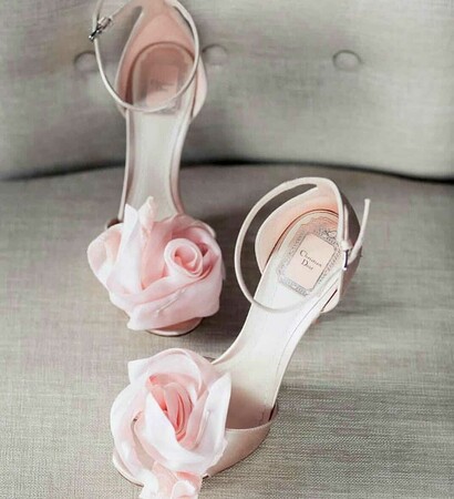 wedding shoes, shoes and rose