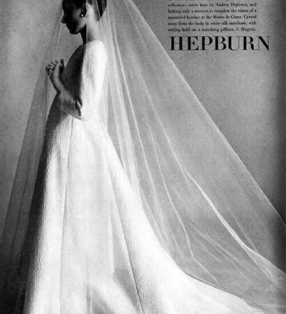 wedding dress, black and white and Givenchy