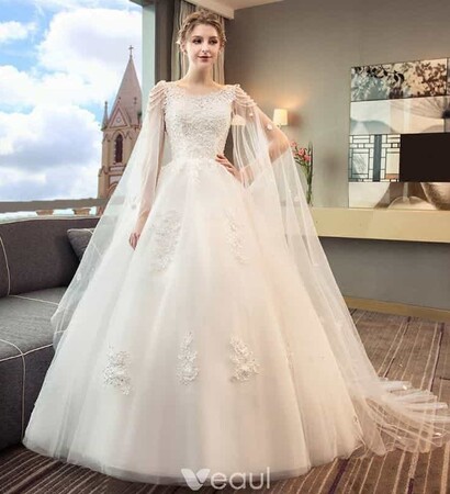 ivory wedding dress, bridal gown and girl