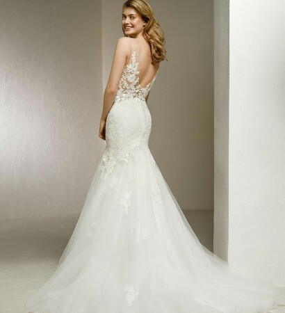 lace, gown and white