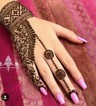 girly, henna and hands