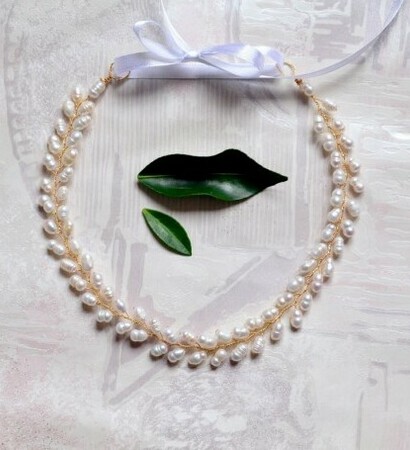 tiara, pearls and hair crown