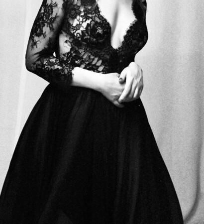 wedding dress, jade west and black wedding