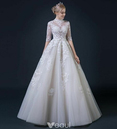 illusion wedding dress, tulle and girl