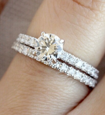 engagement ring, wedding set and customized rings