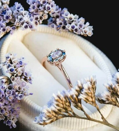 crystal, rosegold and wedding ring