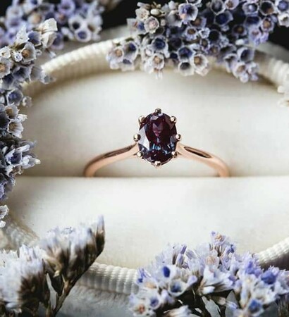 wedding ring, black and dark crystal