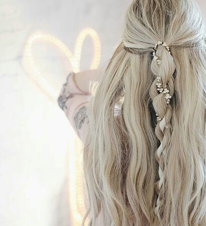 braids, hair and wedding hair