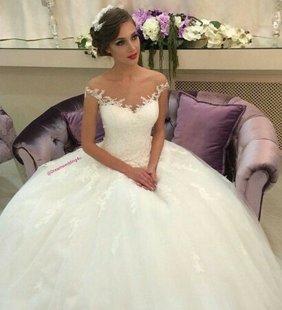 pretty, girls and wedding dress
