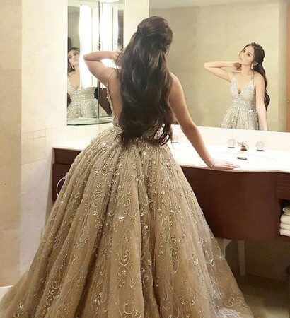 hair, dress and beige