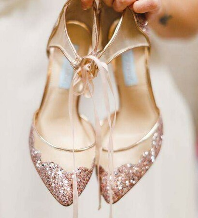 rose gold, heels and wedding goals
