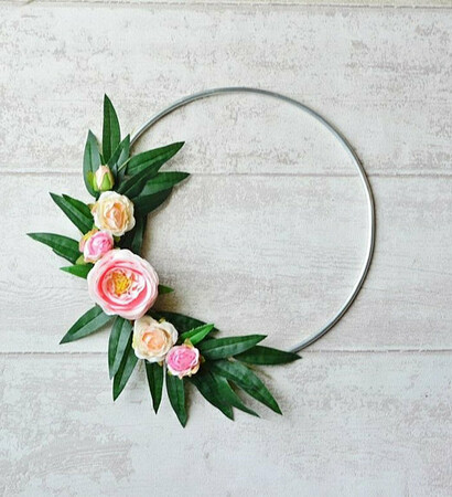 summer wreath, modern door wreath and roses door wreath