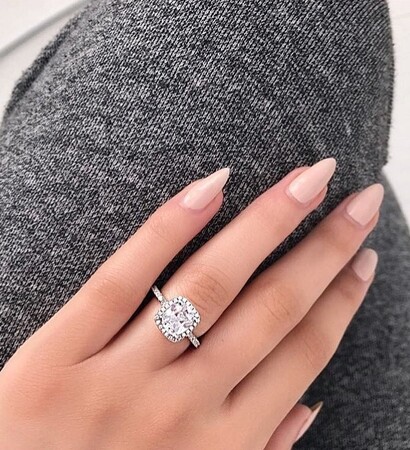 ring, nail and diamond