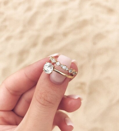 kenzas, gold ring and nails