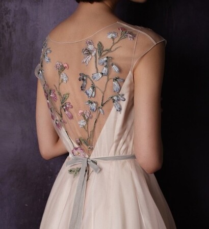 pastels, gown and dress