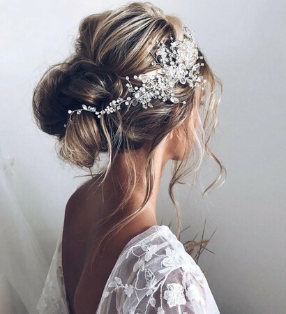 dress, updo and hair