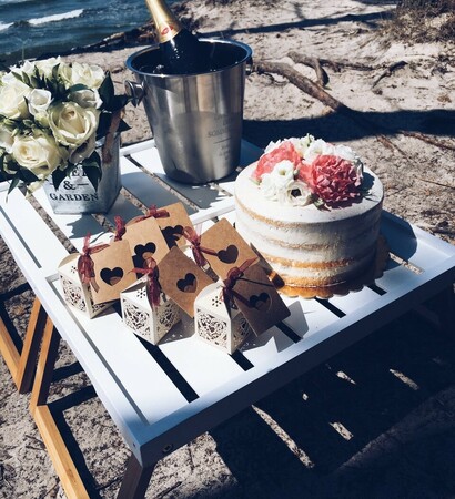 forest, cake and flowers