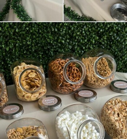trail mix bar, wedding ideas and confetti