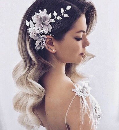 hair styles, flowers and hair