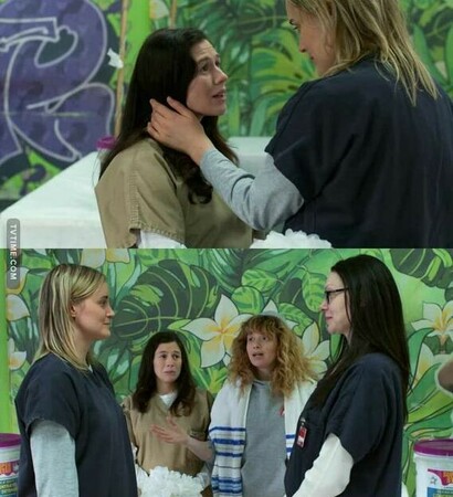 orange is the new black, piper champan and hug