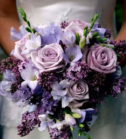 wedding goals, purple and bride
