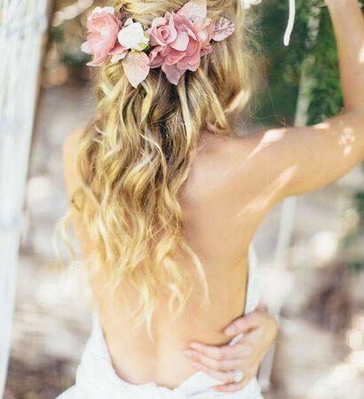 flower crown, bride and wedding goals