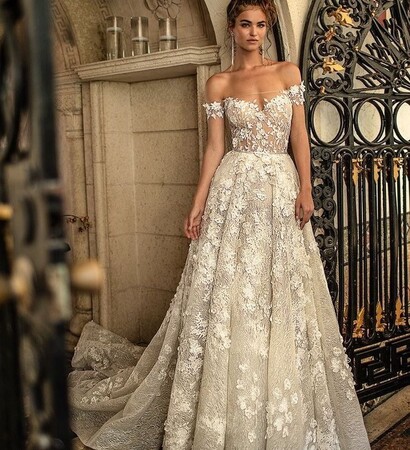 dress, bride and look